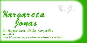 margareta jonas business card